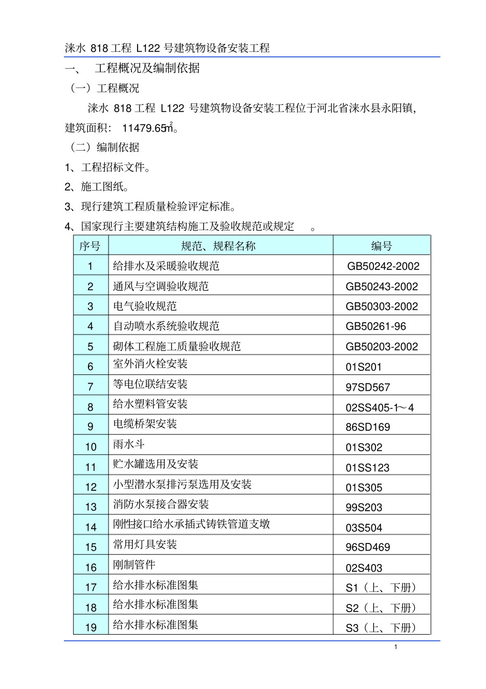 住宅建筑水电暖安装施工的方案_第1页