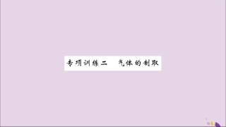 湖北省中考化学一轮复习 专项训练二 气体的制取习题课件