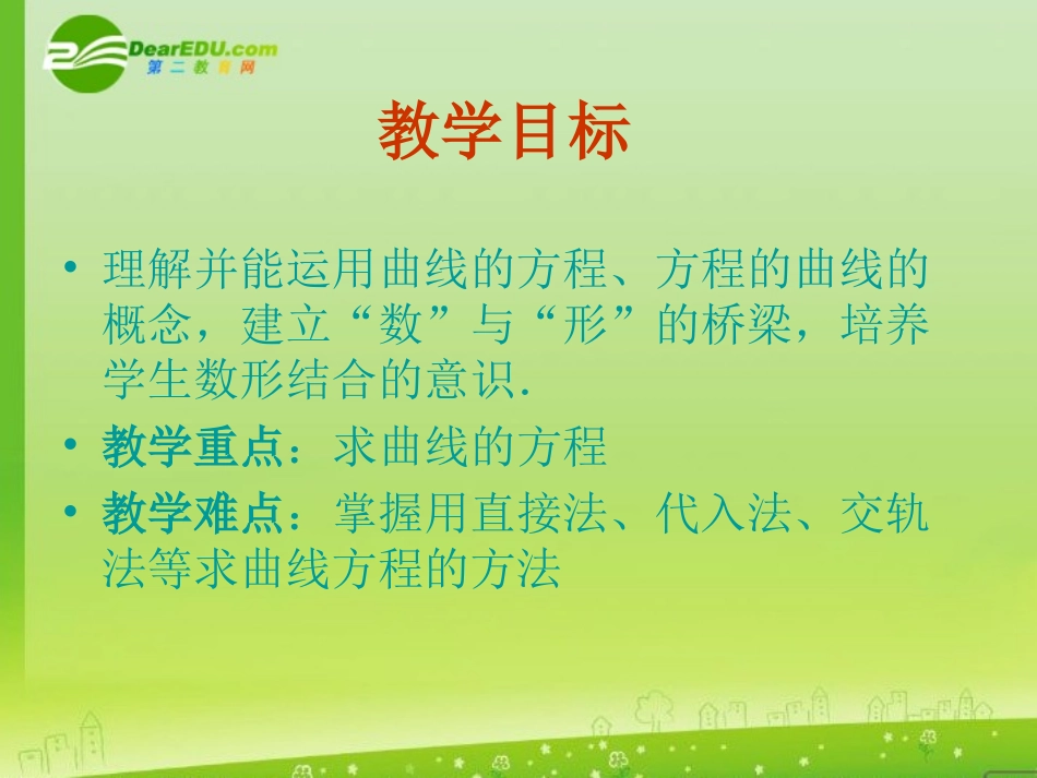 高三数学 2.1.1(曲线与方程)课件 新人教A版选修2-1 课件_第2页