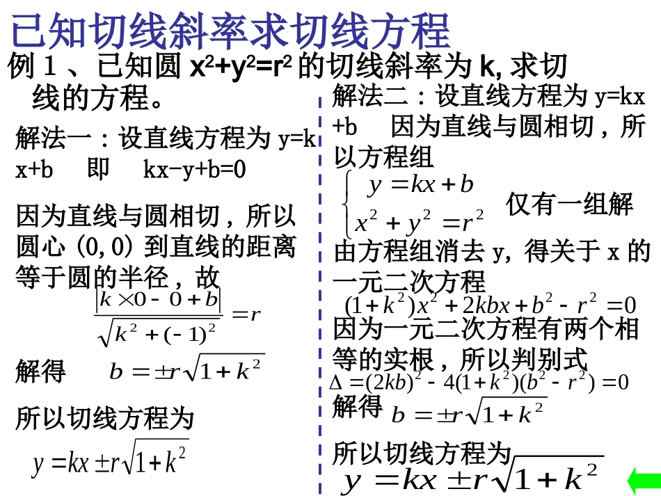 高中数学直线与圆的位置关系2 课件_第3页