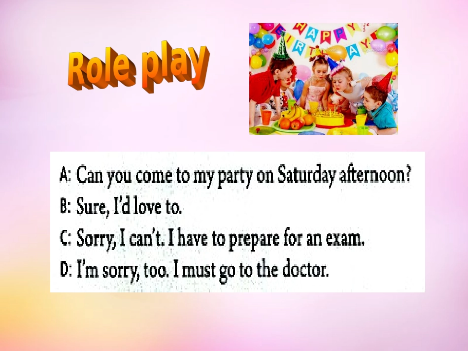 秋八年级英语上册 Unit 9 Can you come to my party Section A(2a 2d)课件 (新版)人教新目标版 课件_第2页