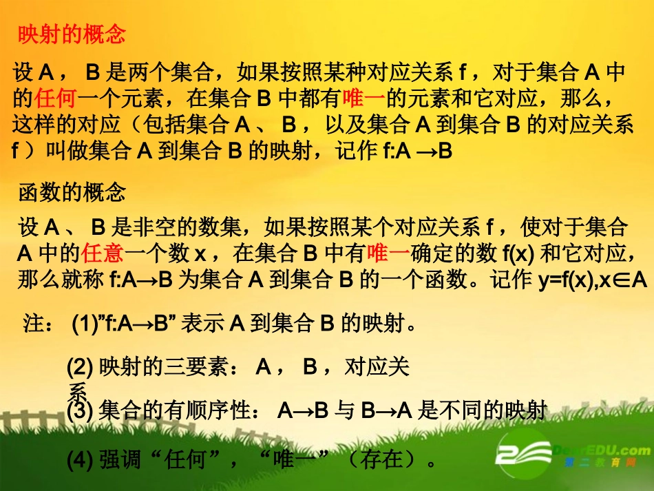 高中数学：映射的概念和性质课件苏教版必修1 课件_第3页