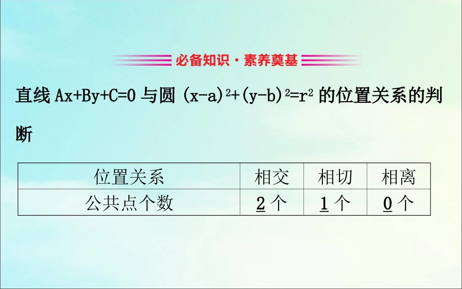 高中数学 第四章 圆与方程 421 直线与圆的位置关系课件 新人教A版必修2 课件_第3页