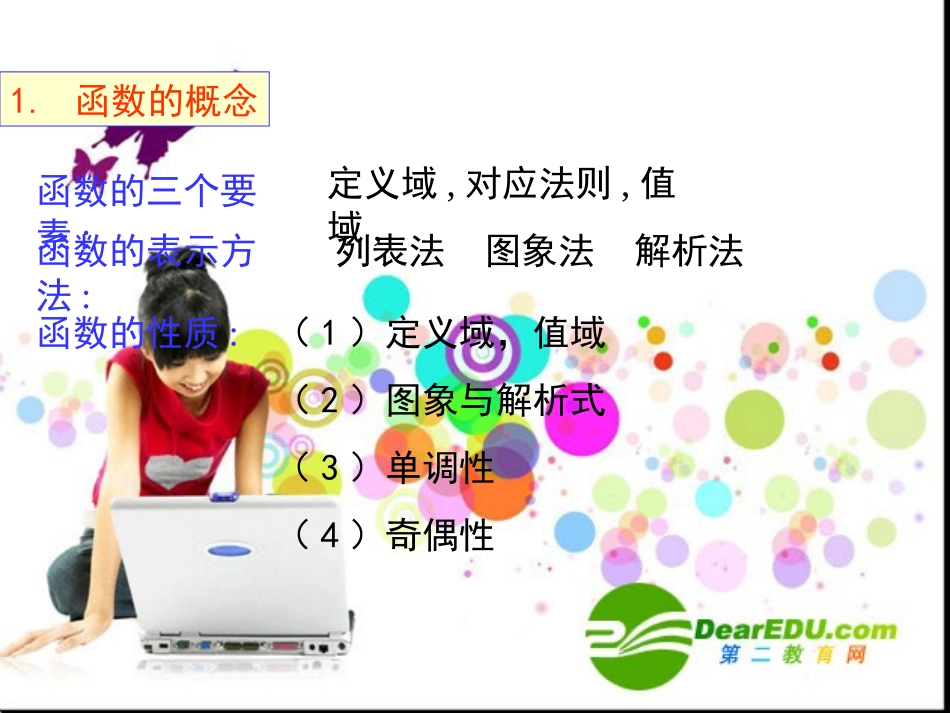 高中数学：函数性质复习课件(新人教A版必修1) 课件_第2页