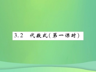 秋七年级数学上册 第三章 整式及其加减 3.2 代数式(第1课时)练习课件 (新版)北师大版 课件