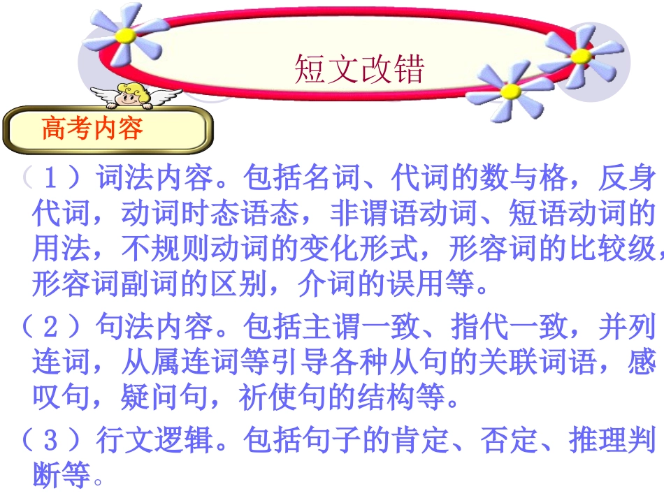 短文改错复习课件 新课标 人教版 课件_第2页