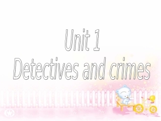 牛津深圳版9A Chapter1 detectives and crimes 九年级英语全册英语课件(6个)打包牛津深圳版