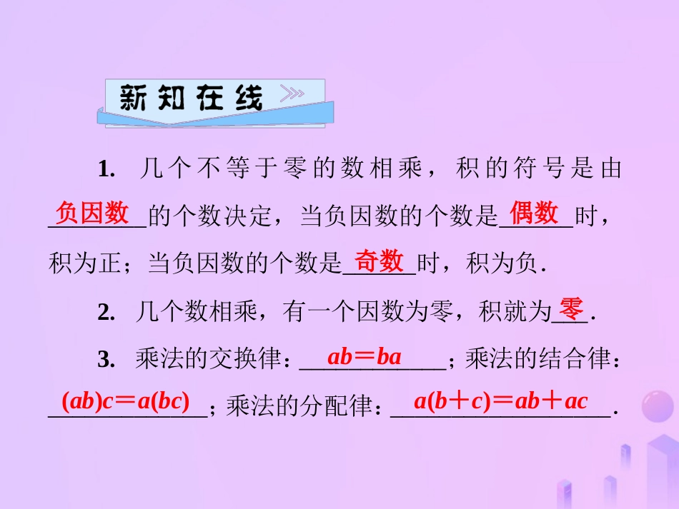 秋七年级数学上册 第2章 有理数 2.9 有理数的乘法 第2课时 有理数的乘法运算律课件 (新版)华东师大版 课件_第2页