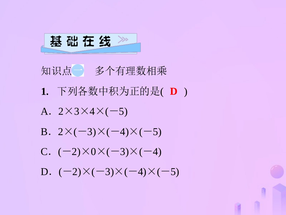秋七年级数学上册 第2章 有理数 2.9 有理数的乘法 第2课时 有理数的乘法运算律课件 (新版)华东师大版 课件_第3页
