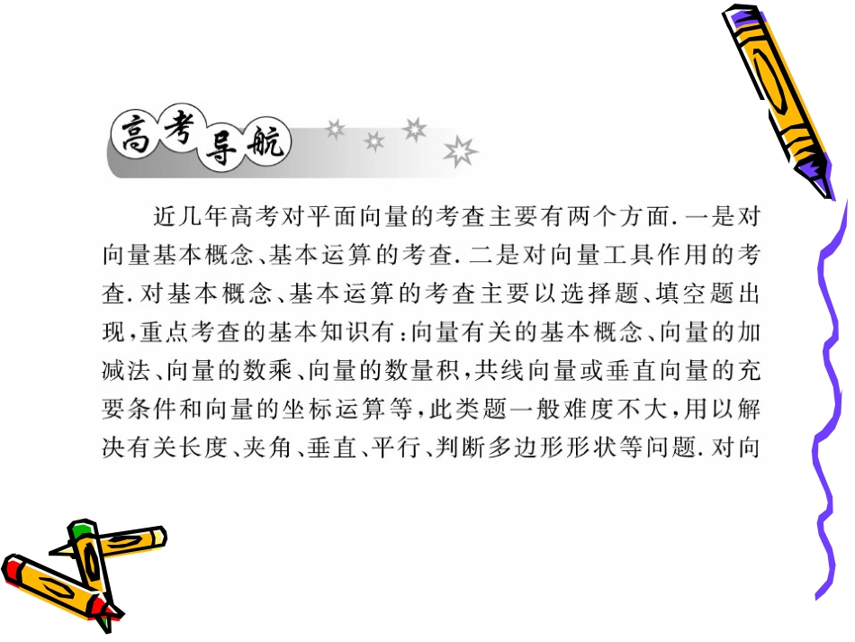 高三数学第一轮复习课件(人教版)：第6章 第1讲 向量及其运算 课件_第3页