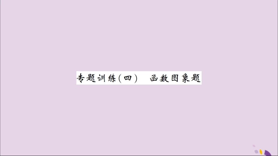 湖北省中考化学一轮复习 专题训练(四)函数图象题习题课件_第1页