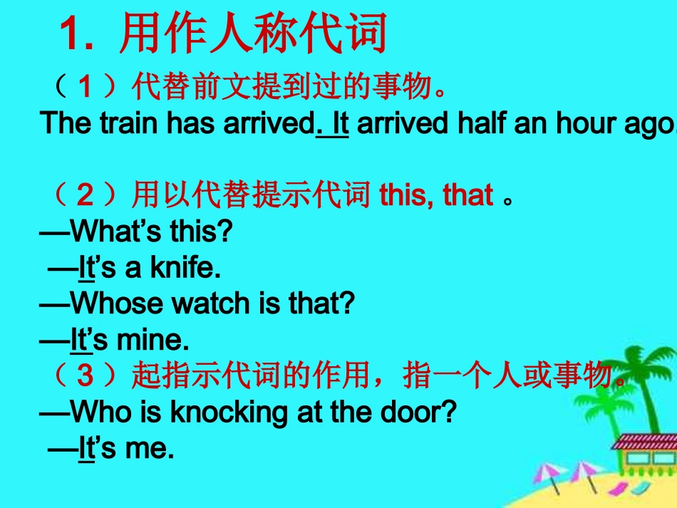 高中英语 IT的用法及练习课件_第3页