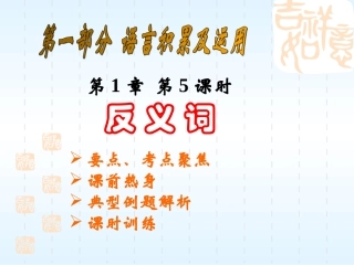 语文5 中考语文系列课件 语言的积累与应用[整理七课时]