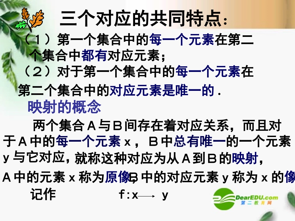 高中数学 223映射精品课件 新人教版必修 课件_第3页