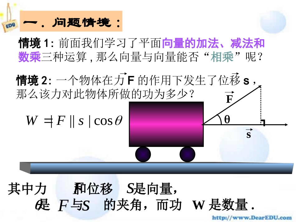 苏教版高一数学向量的数量积 课件_第2页