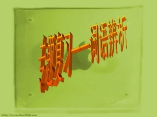 语文专题复习 词语辨析 课件