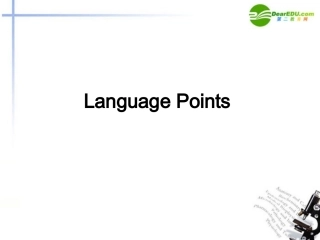高中英语 Language Points课件 新人教版必修3 课件