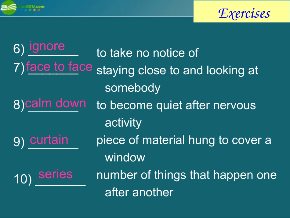 高中英语 Unit 1 useful words and structures 课件 新人教版 课件_第3页