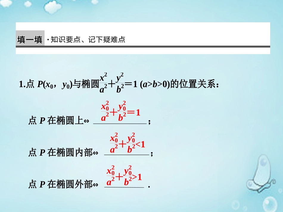 高中数学 椭圆的简单几何性质(2)优质课件(选修1 1) 课件_第2页
