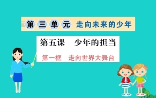 的担当 第1框 走向世界大舞台习题课件 新人教版 课件