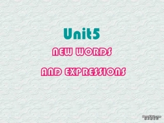 词汇第五单元高三英语课件 新课标 人教版 课件