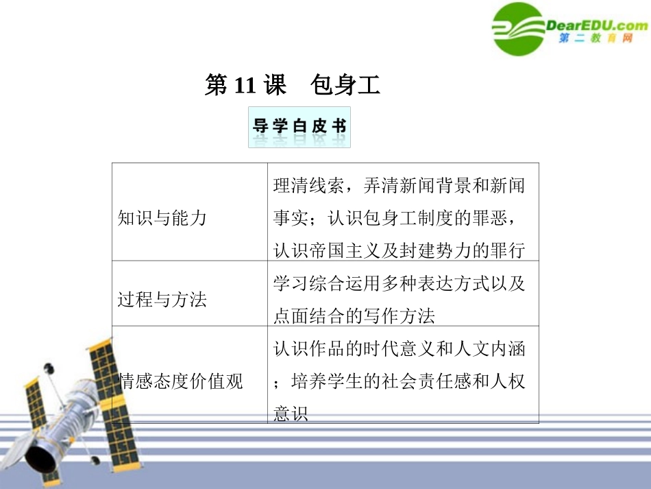 高一语文 第11课 包身工课件 新人教版 课件_第1页