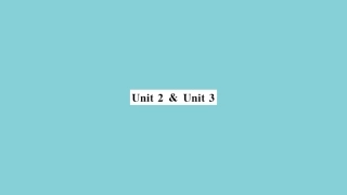 语上册 Module 2 My family Unit 2Unit 3(小册子)作业课件 (新版)外研版 课件