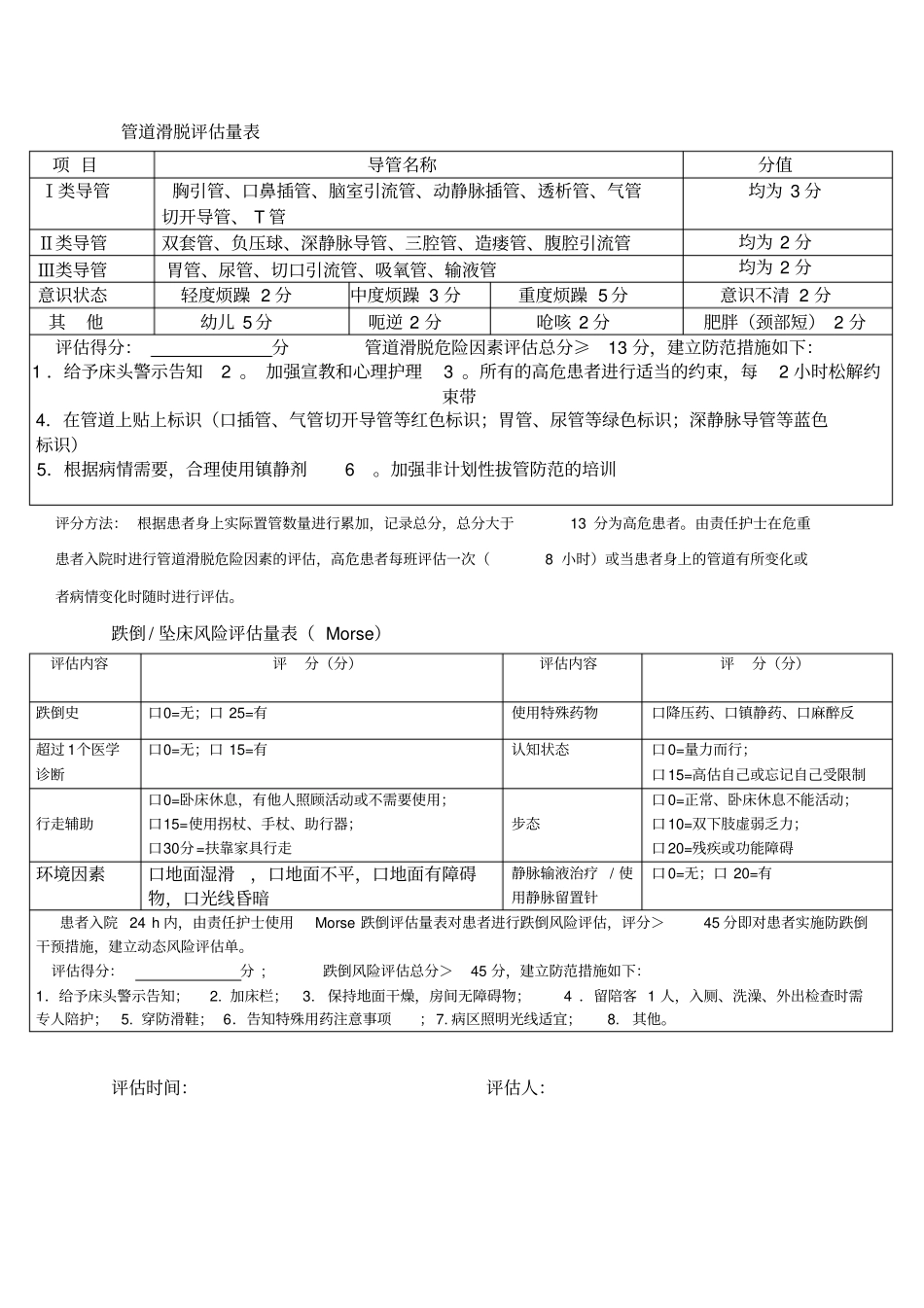住院患者专项护理评价记录单_第2页