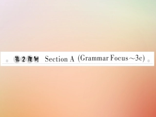 秋八年级英语上册 Unit 1 Where did you go on vacation(第2课时)Section A(Grammar Focus 3c)习题课件 (新版)人教新目标版 课件