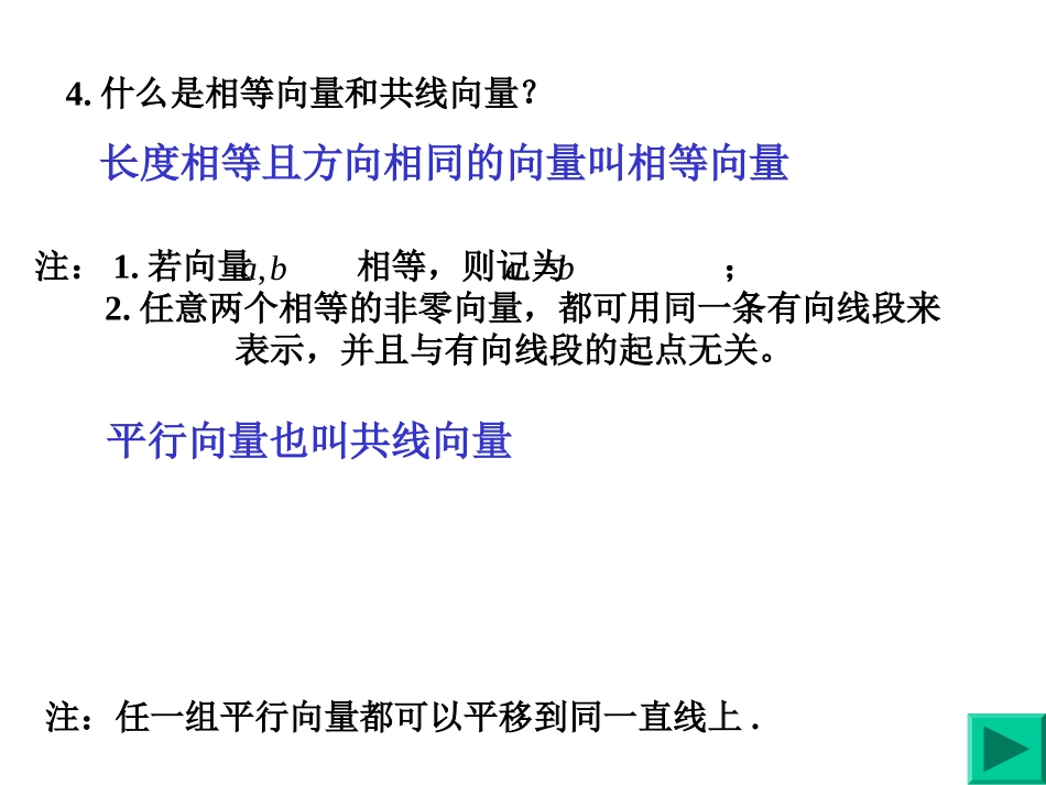 高中数学平面向量的意义课件2 苏教版 必修4 课件_第2页