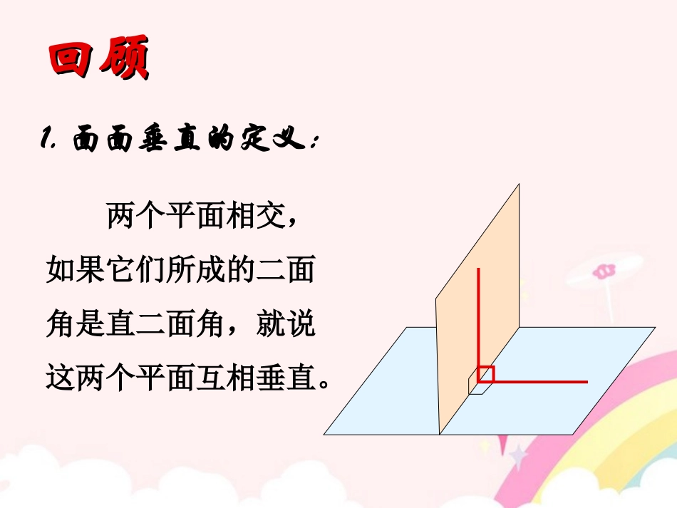 高中数学(面面垂直性质)课件 新人教A版必修2 课件_第2页