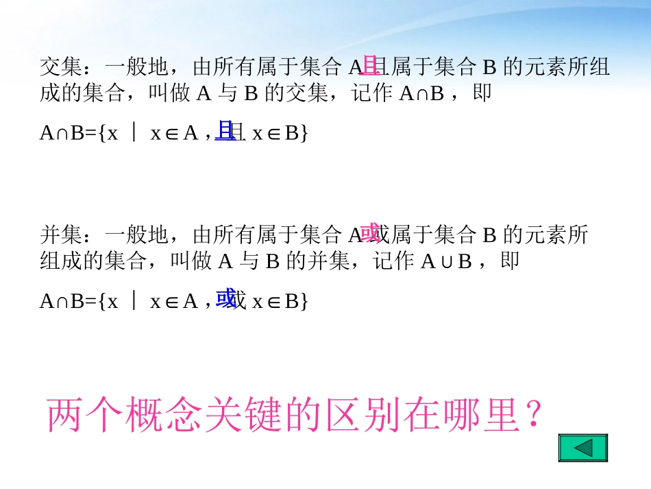 高中数学(交集、并集)课件4 苏教版必修1 课件_第3页