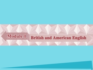 高中英语 Module 1 British and American English Section Ⅰ Introduction  Reading and Vocabulary Comprehending课件 外研版必修5 课件