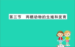 版八年级生物下册 第七单元 生物圈中生命的延续和发展 第一章 生物的生殖和发育 3 两栖动物的生殖和发育训练课件 (新版)新人教版 课件
