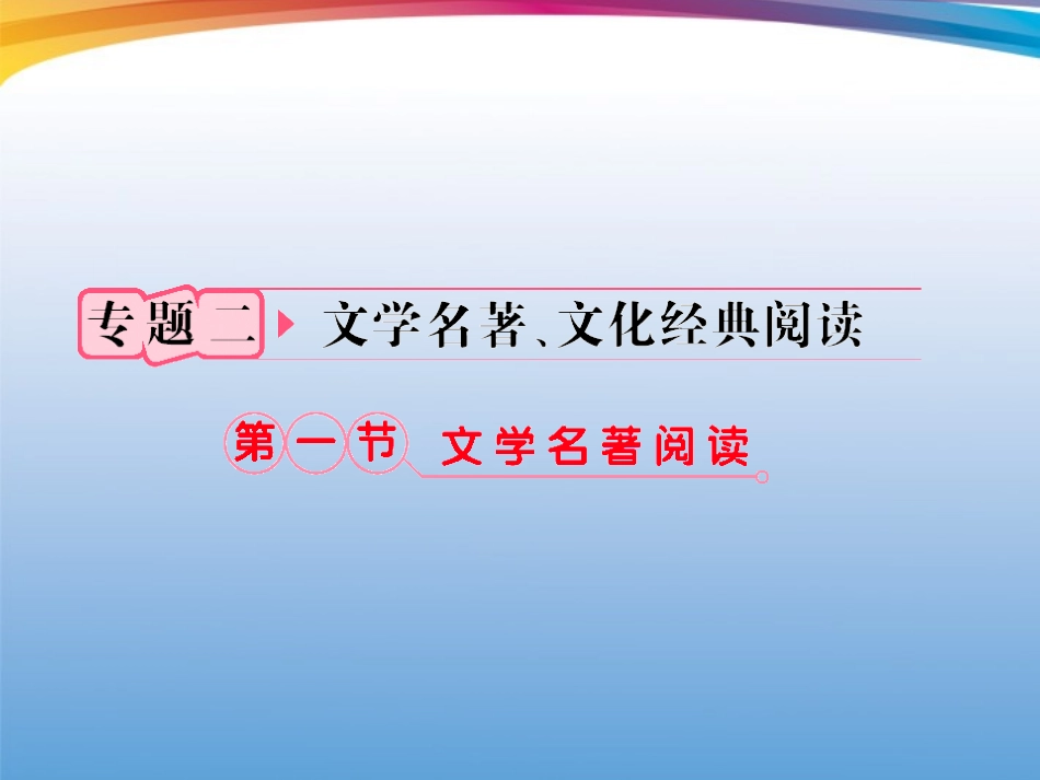 福建省高考语文 第二部分 专题二 第1节 文学名著阅读①三国演义考点整合课件_第1页