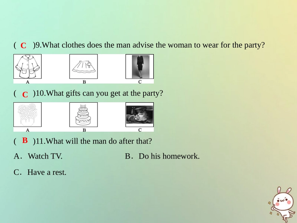 秋八年级英语上册 第十一套综合测试题(Unit 10)课件 (新版)人教新目标版 课件_第3页