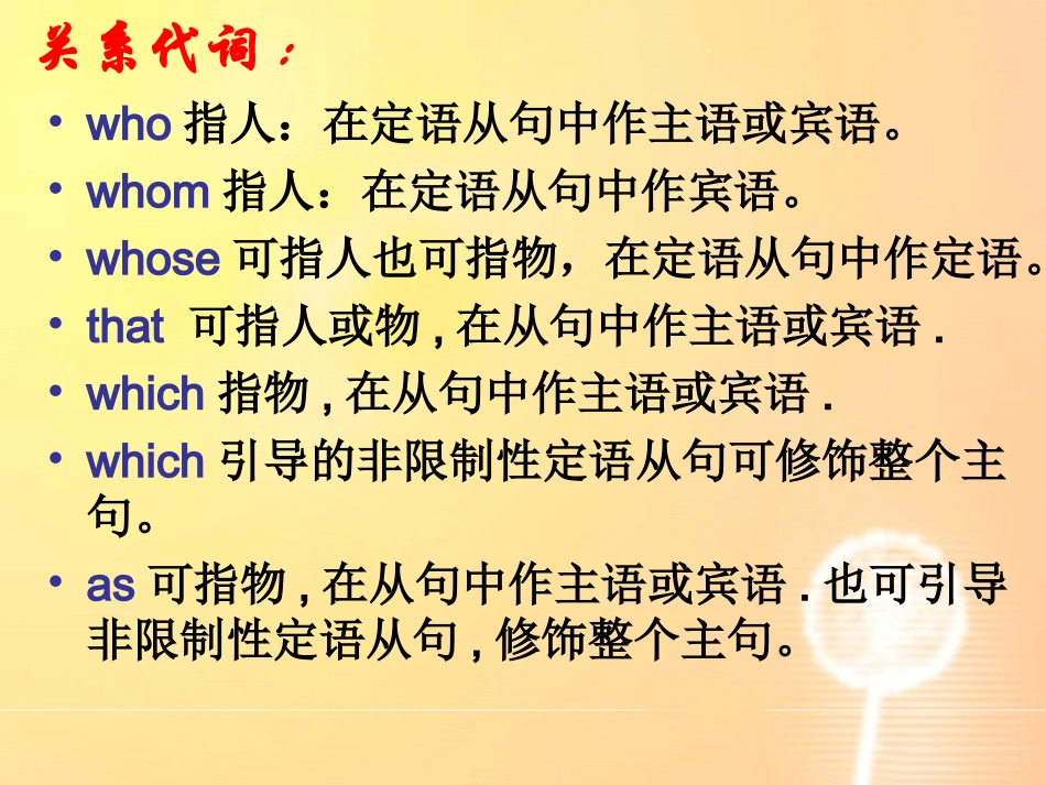 高一英语 定语从句讲解及练习 ppt 试题_第2页