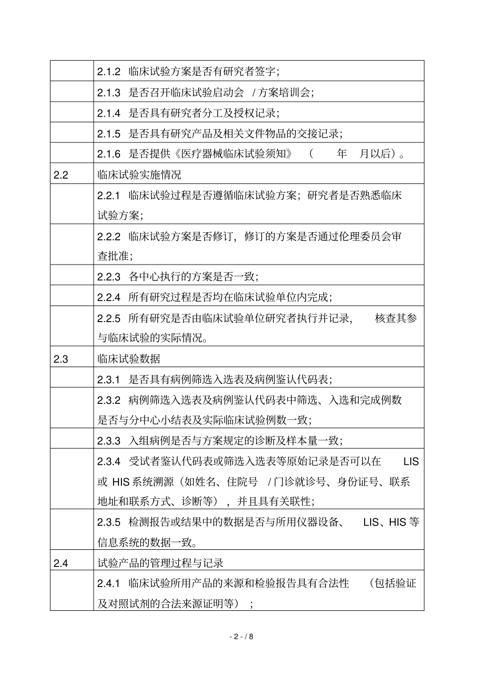 体外诊断试剂临床试验现场核查重点_第2页