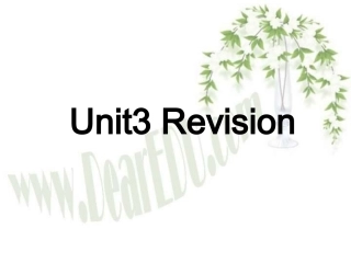 高三英语Unit3 Revision 新课标 人教版 课件