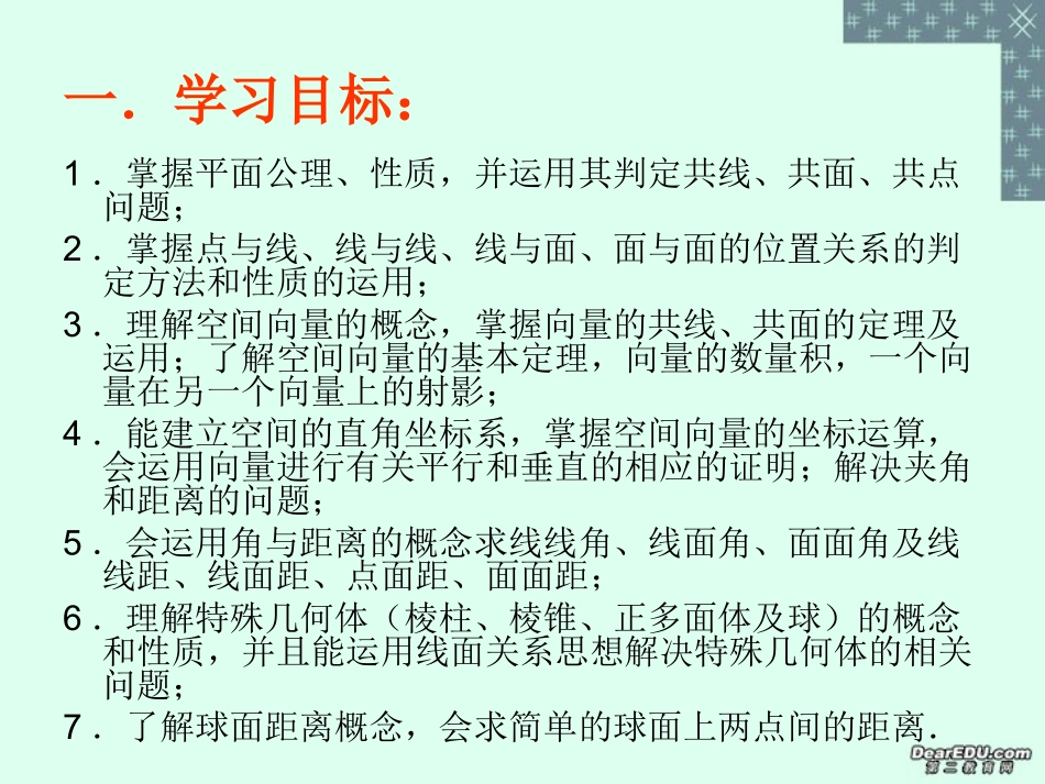 高三数学立体几何复习课件_第2页