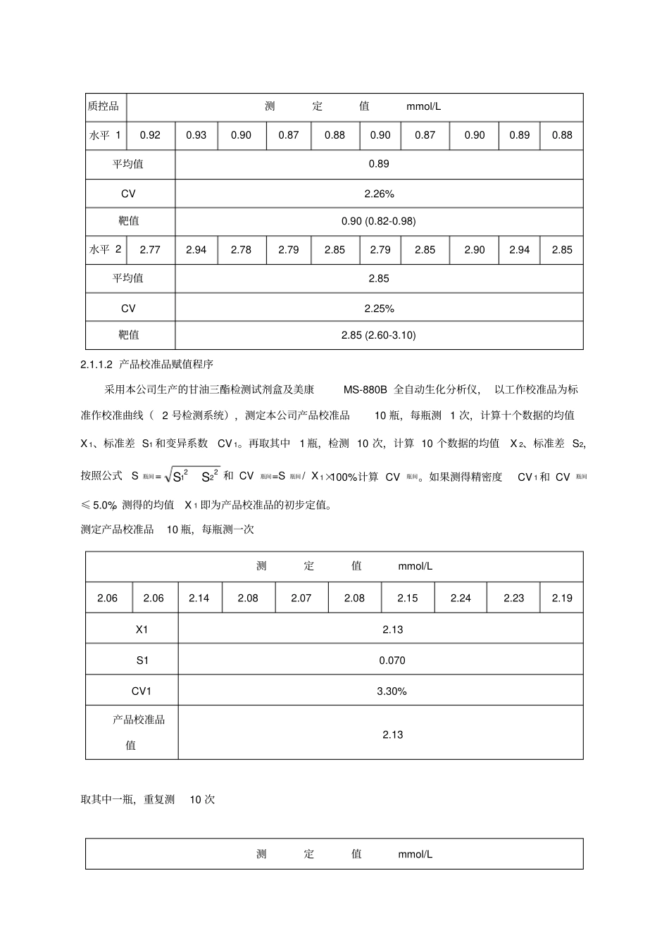 体外诊断试剂综述资料：产品校准品赋值资料-TG_第2页
