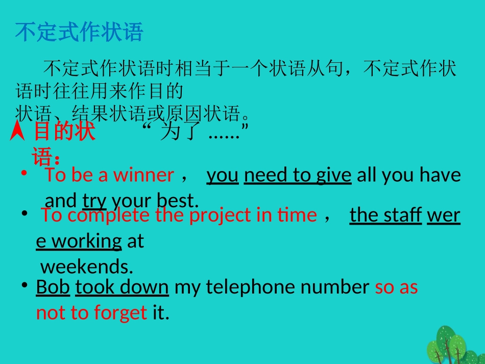 高三英语一轮复习 非谓语动词作状语课件_第3页