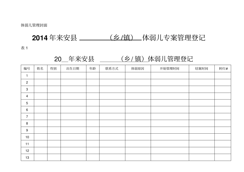 体弱儿管理表格_第1页