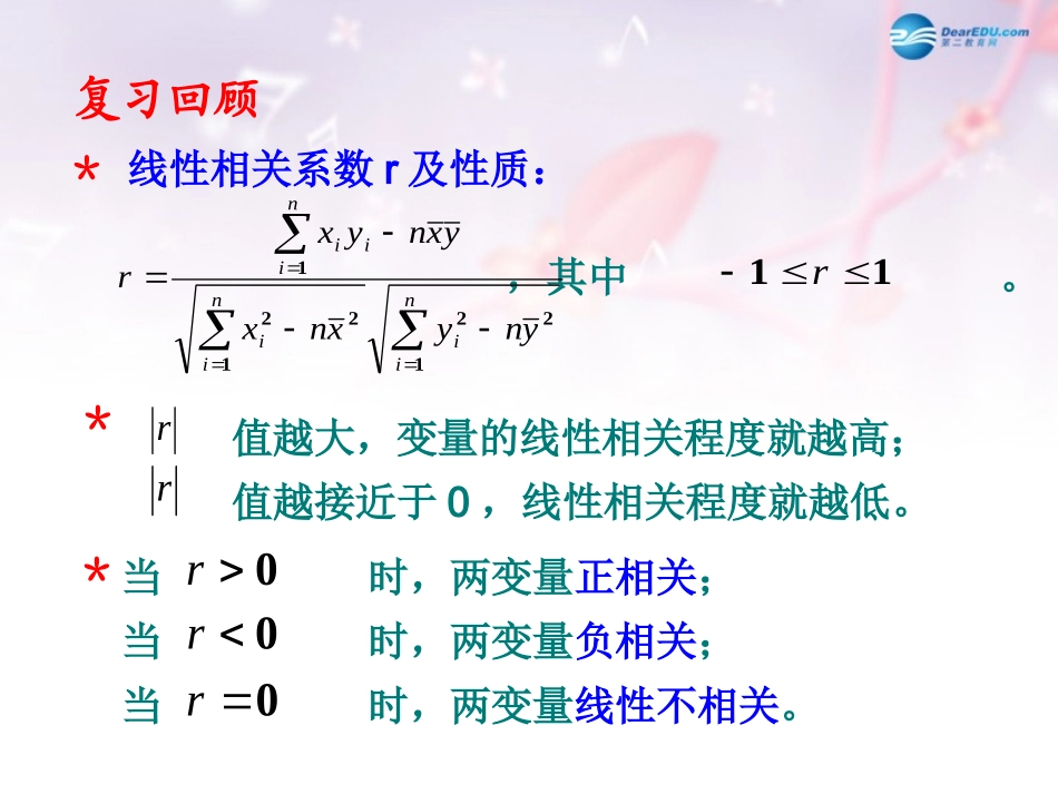 高中数学 第一章 统计案例 可线性化的回归分析课件 北师大版选修1-2 课件_第3页