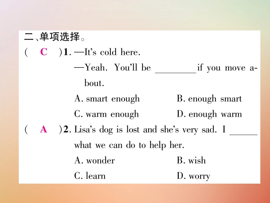 秋八年级英语上册 双休作业(一)习题课件 (新版)人教新目标版 课件_第3页