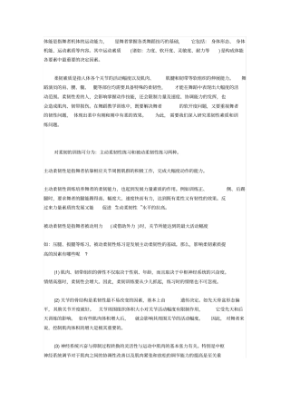 体操柔韧训练资料