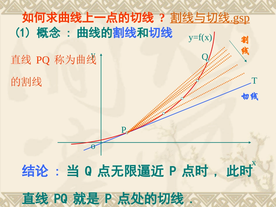 高中数学：13(曲线上一点处的切线)课件(苏教版选修2-2) 课件_第3页