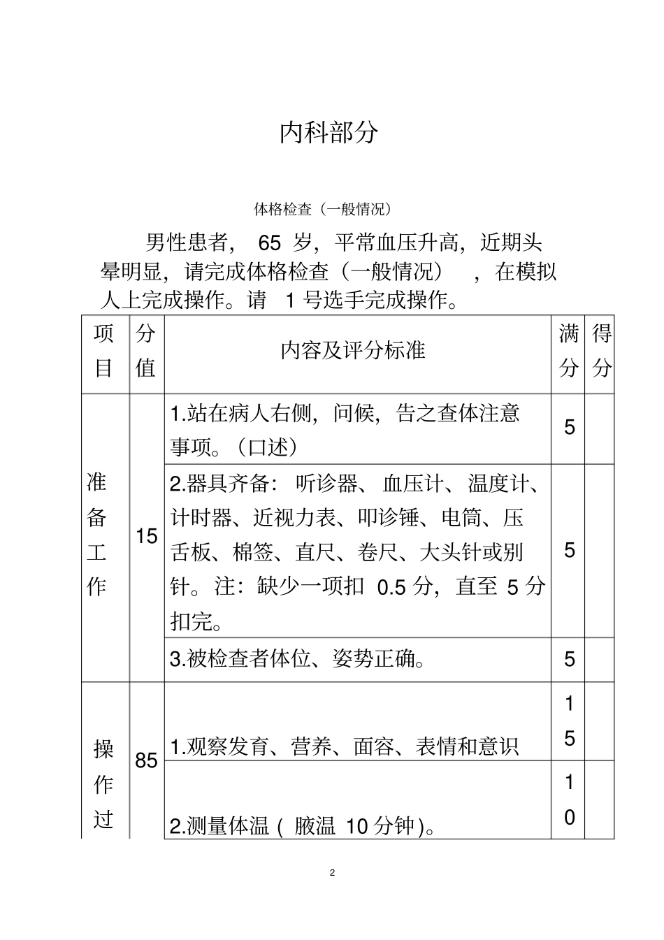 体格检查、临床技能操作标准手册_第2页
