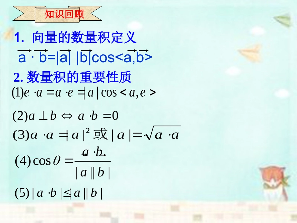 高中数学 232向量数量积的运算律课件 新人教B版必修4 课件_第2页