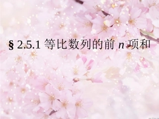 高中数学(等比数列前n项和)课件12 新人教A版必修5 课件
